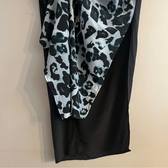 ALLSAINTS Riviera Leo Dress Animal Print Knotted Asymmetrical Sleeveless Grunge - Picture 6 of 15